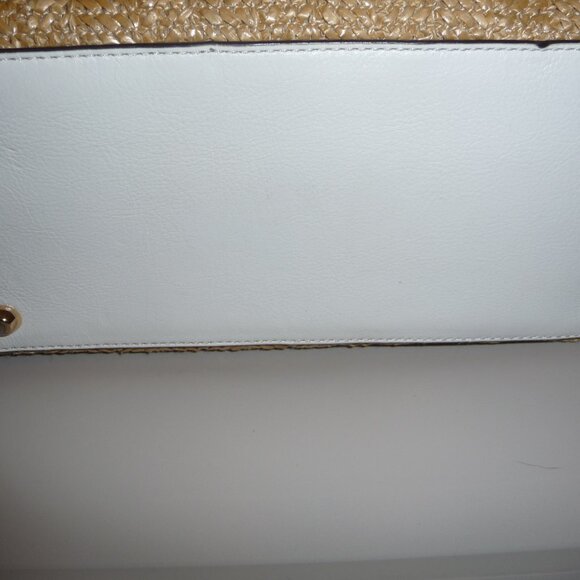 Michael Kors Rosalie Straw Handbag Crossbody Nautical Beach Bag - Picture 3 of 8